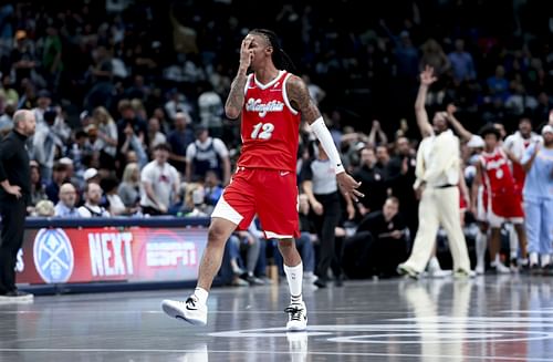 Memphis Grizzlies guard Ja Morant reacts after scoring against the Dallas Mavericks at American Airlines Center. Photo Credit: Imagn