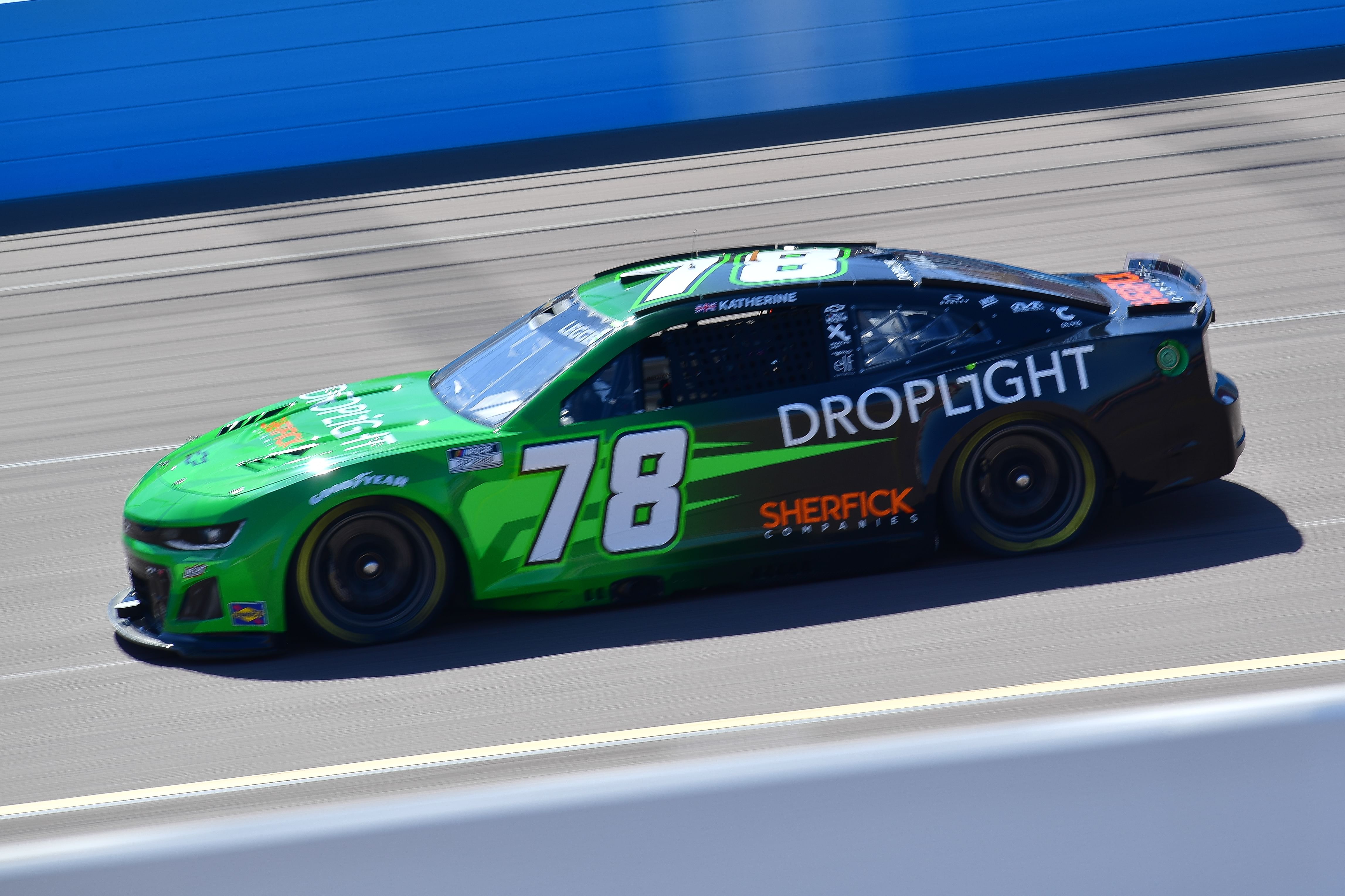 Katherine Legge driving the No. 78 car during practice and qualifying at Phoenix Raceway - Source: Imagn