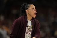 Dawn Staley and USC could come up short because of the lack of a clear top scorer this season. (Photo Credit: IMAGN)