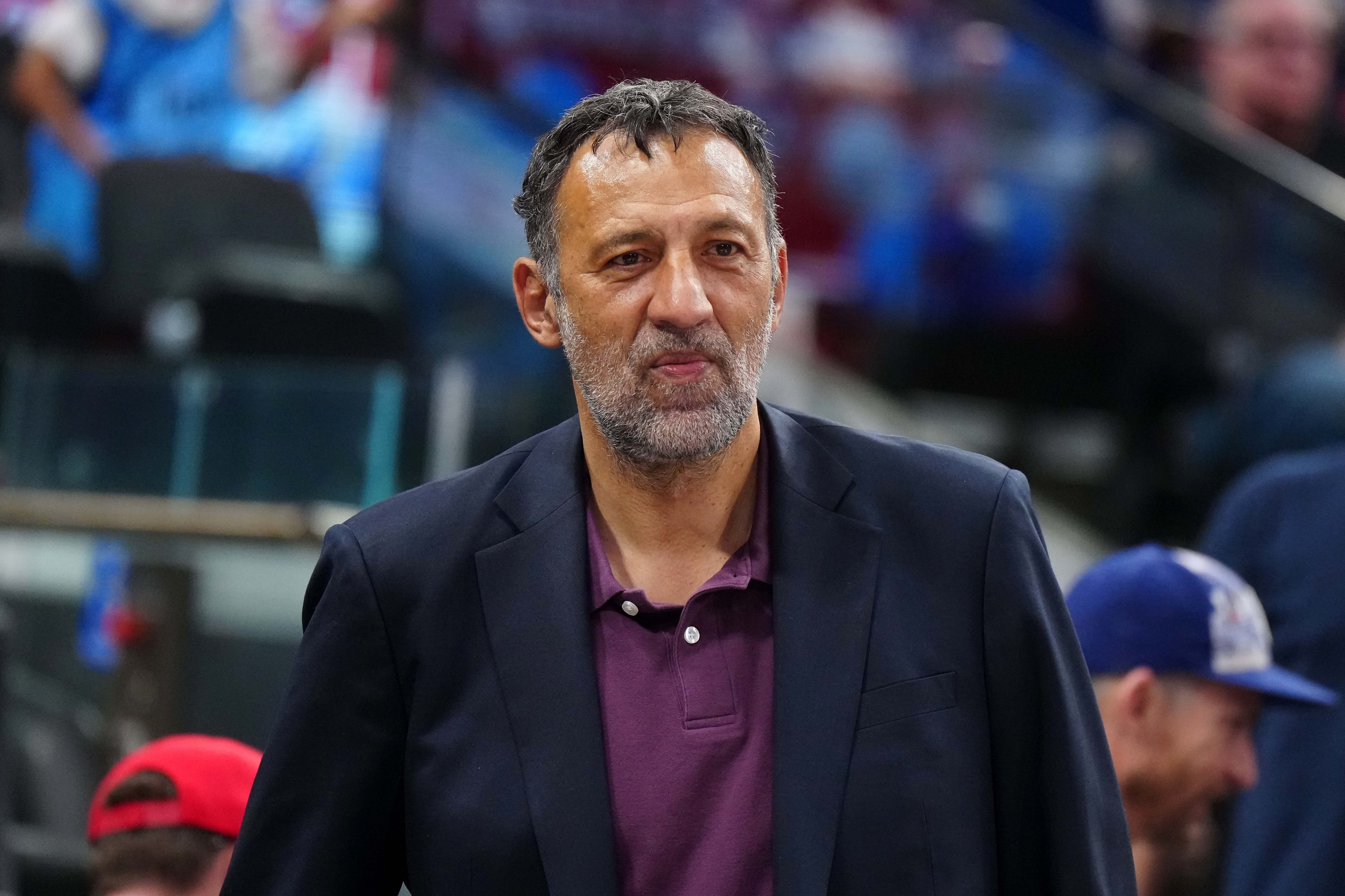 Vlade Divac attends the game between the Sacramento Kings and the LA Clippers at the Intuit Dome. Mandatory Credit: Imagn