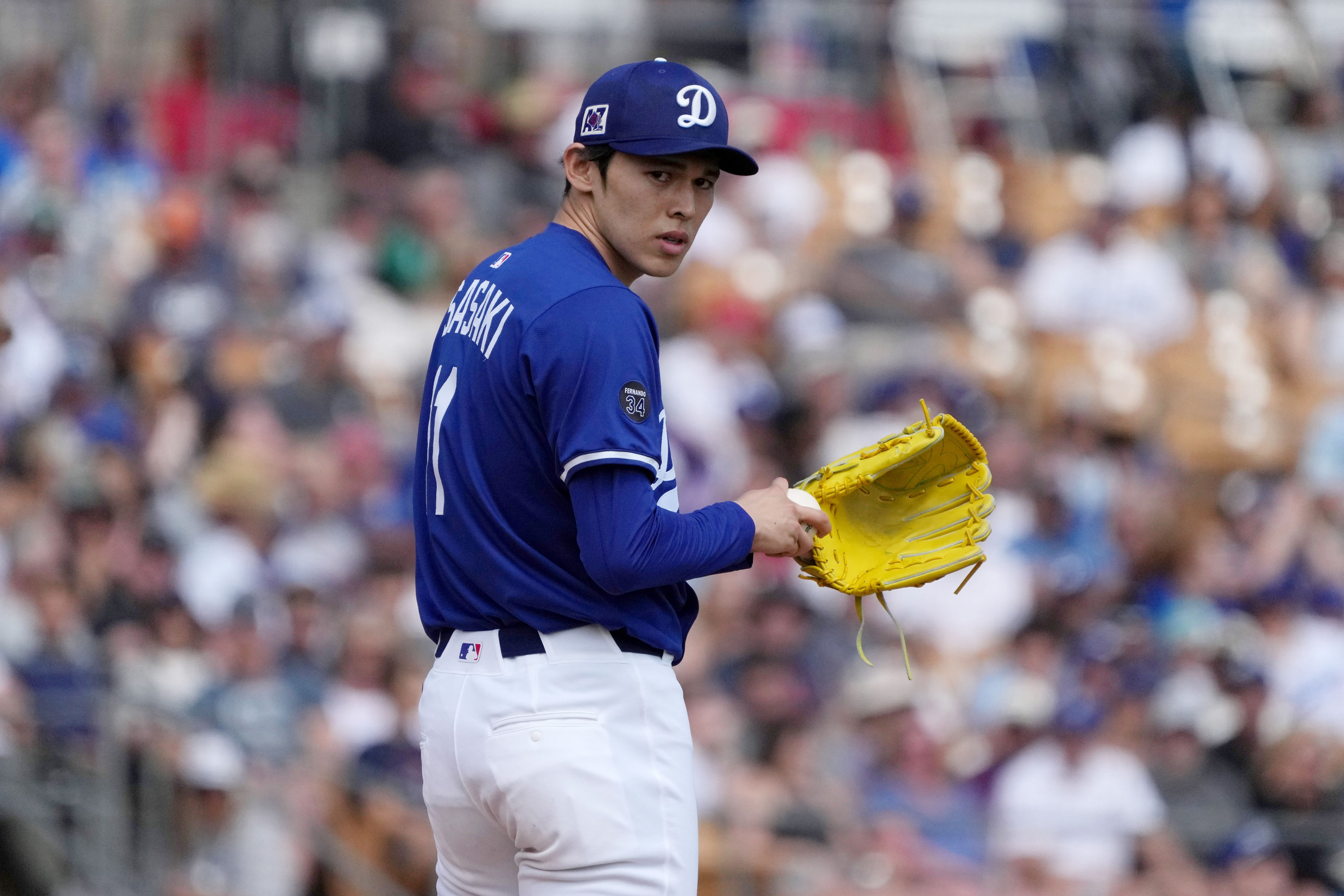 MLB: Spring Training-Cleveland Guardians at Los Angeles Dodgers - Source: Imagn