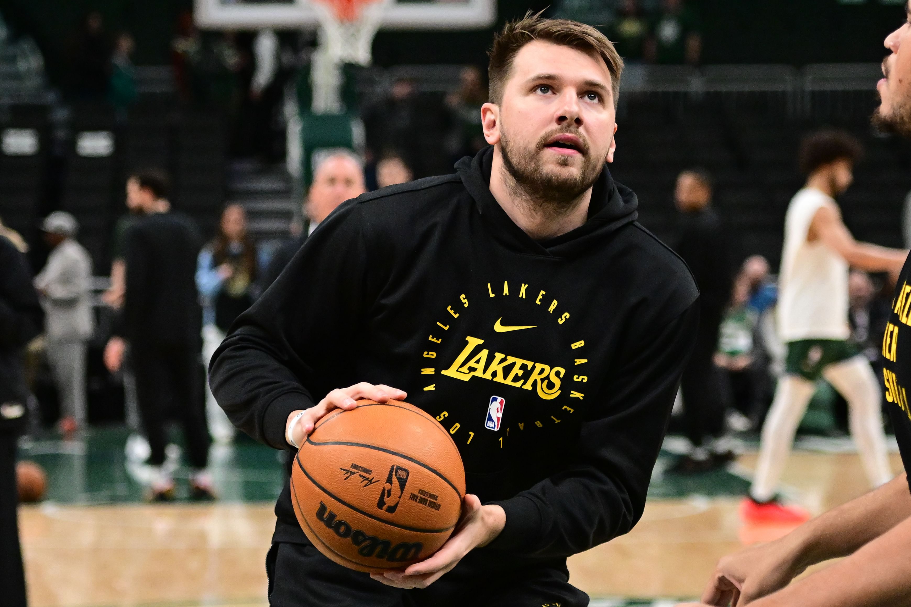 Luka Doncic tried to lead the LA Lakers to a win against a strong Milwaukee Bucks squad (Image credit: Imagn)