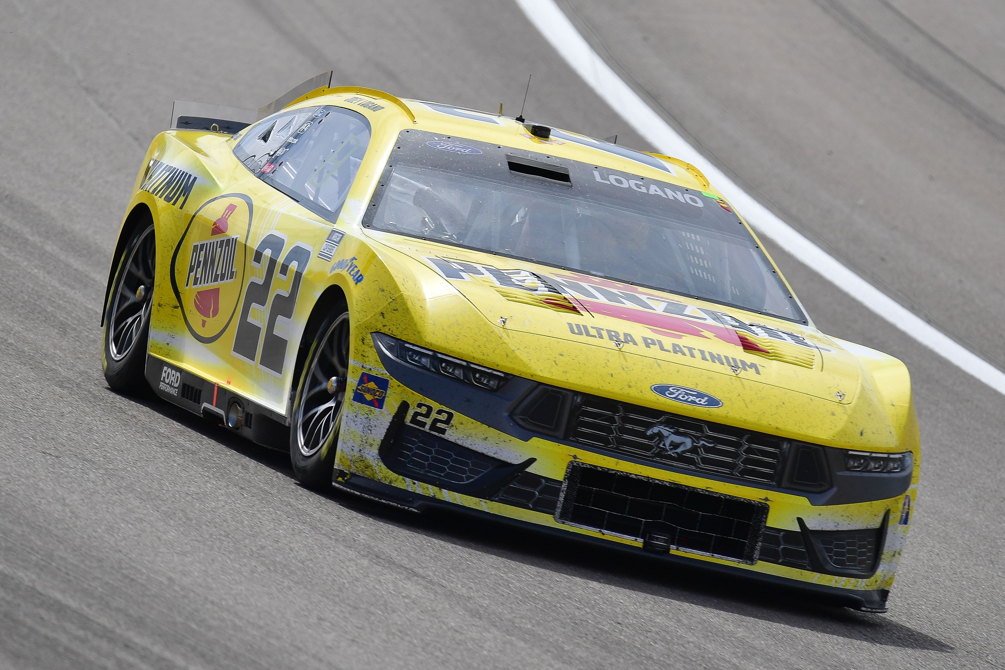 NASCAR Cup Series driver Joey Logano (22) during the Pennzoil 400 at Las Vegas Motor Speedway - Source: Imagn