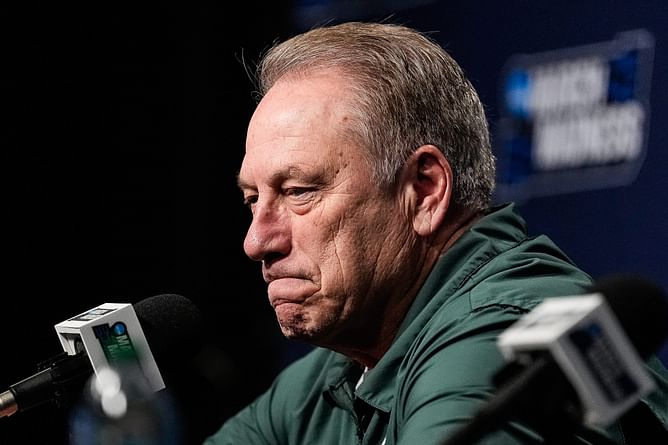 "Guess it's an hour earlier": Tom Izzo couldn't hold back his emotions after finding out Spartans' second round schedule