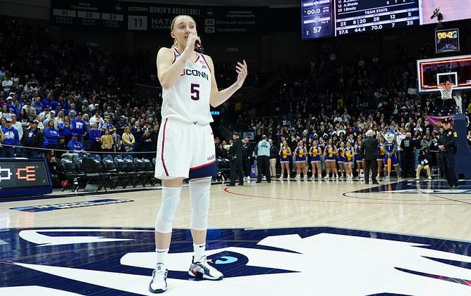 "This will always be a home": Paige Bueckers bids adieu to UConn with emotional speech after final home game win