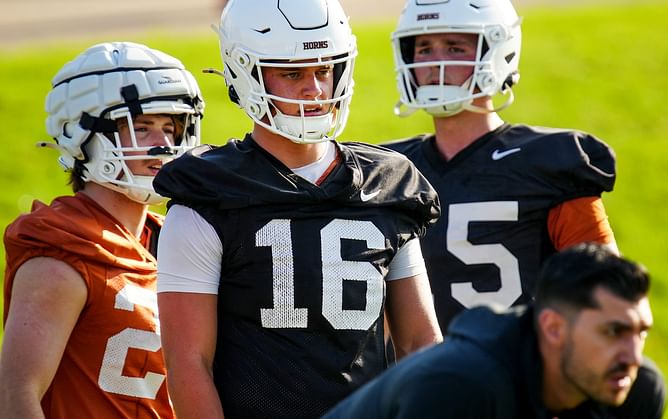 “Why is the Heisman trophy in New York?”: College football fans left mind-blown by Arch Manning’s thrilling spring practice performance