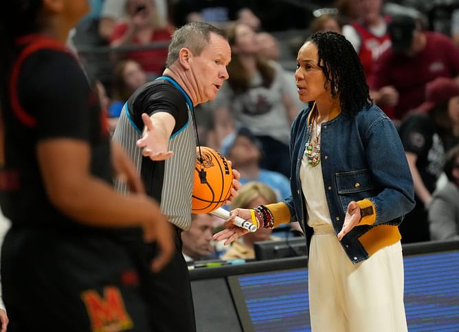 "I don't even have thick enough skin to do their job": Dawn Staley clears the air on animated conversation with officials in Sweet 16 win