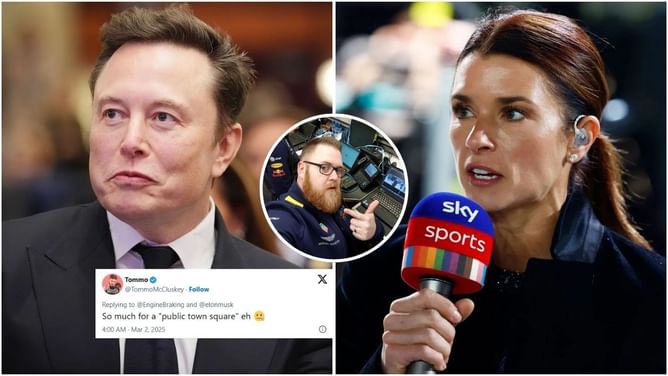Elon Musk faces backlash from F1 fans as former Red Bull employee's X account seemingly suspended for calling out Danica Patrick