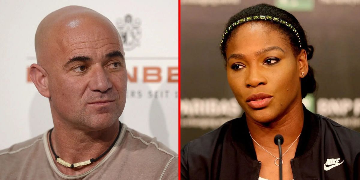 Andre Agassi (L) Serena Williams (R) | Getty