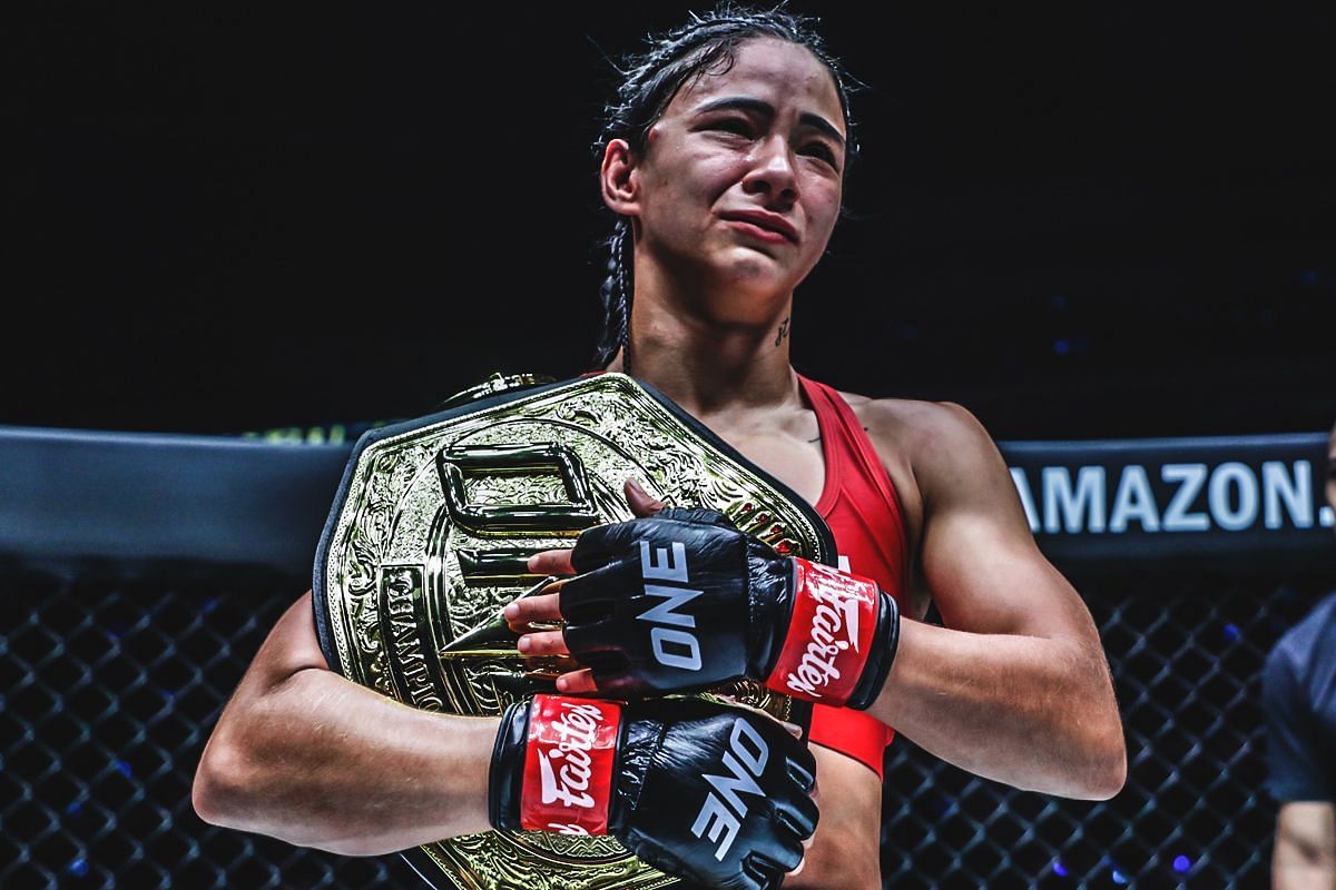 Atomweight Muay Thai queen Allycia Hellen Rodrigues credits her close family ties for her success. -- Photo by ONE Championship