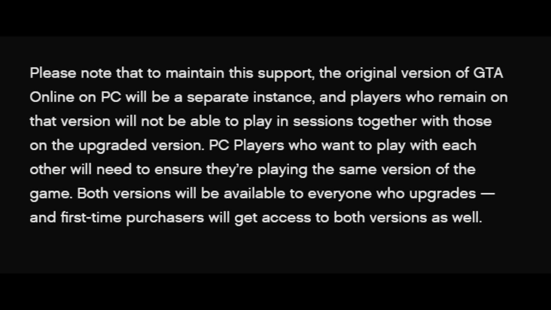 Is GTA 5 Enhanced crossplay: No crossplay even between the two PC versions of the title (Image via Rockstar Games)