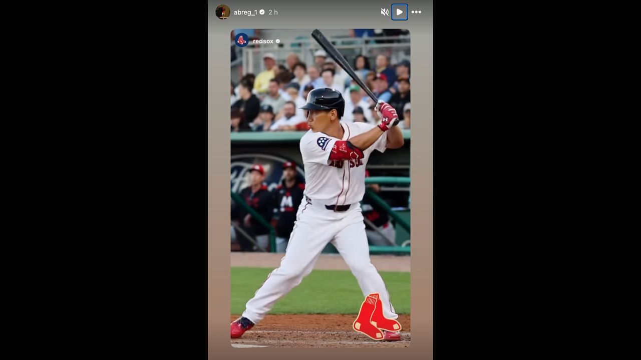 Screenshot of Alex Bregman&#039;s Instagram story (Image from - Instagram.com/@abreg_1 IG Stories)