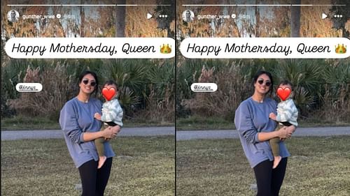 The champion sent a heartfelt message to his wife today. [Image credit: Gunther's Instagram story]
