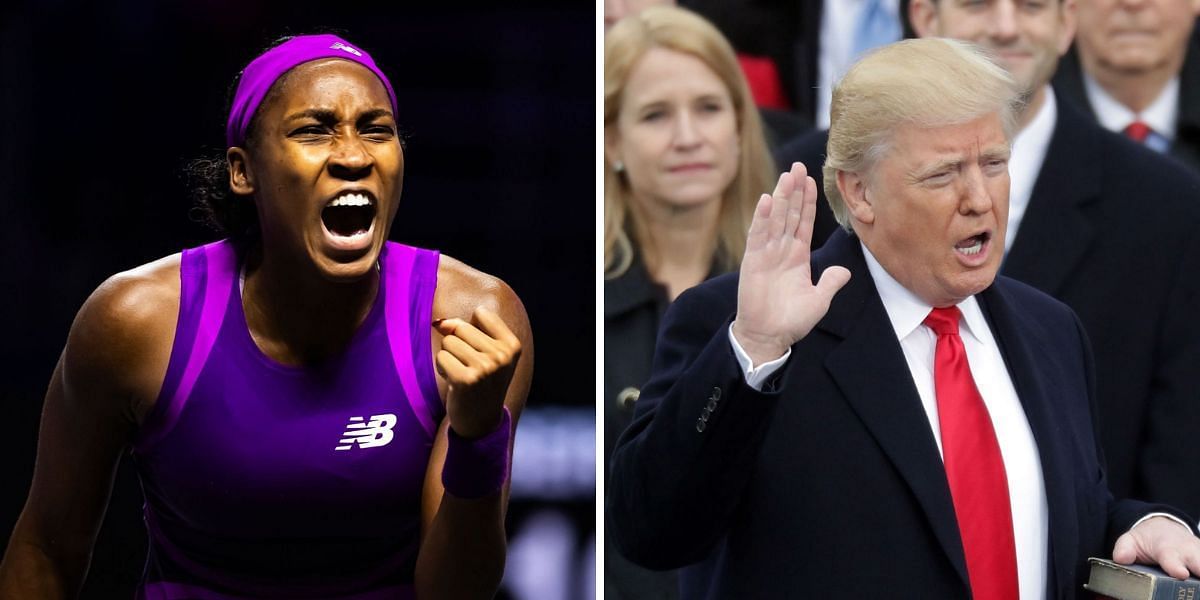 Coco Gauff and Donald Trump (Source: Getty)