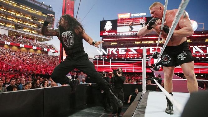 WWE का Roman Reigns vs Brock Lesnar के ऐतिहासिक मैच को लेकर बड़ा ऐलान, WrestleMania के खास लिस्ट में हुई एंट्री