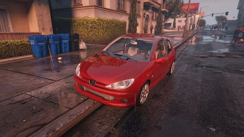 Drive a highly detailed Peugeot car with this GTA 5 Enhanced mod (Image via Rockstar Games || GTA5-Mods/@HamidZ)