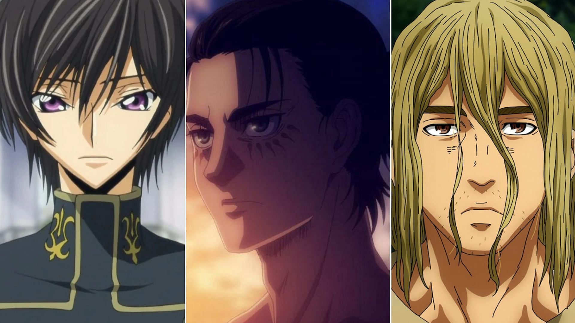 Code Geass, Attack on Titan, Vinland Saga