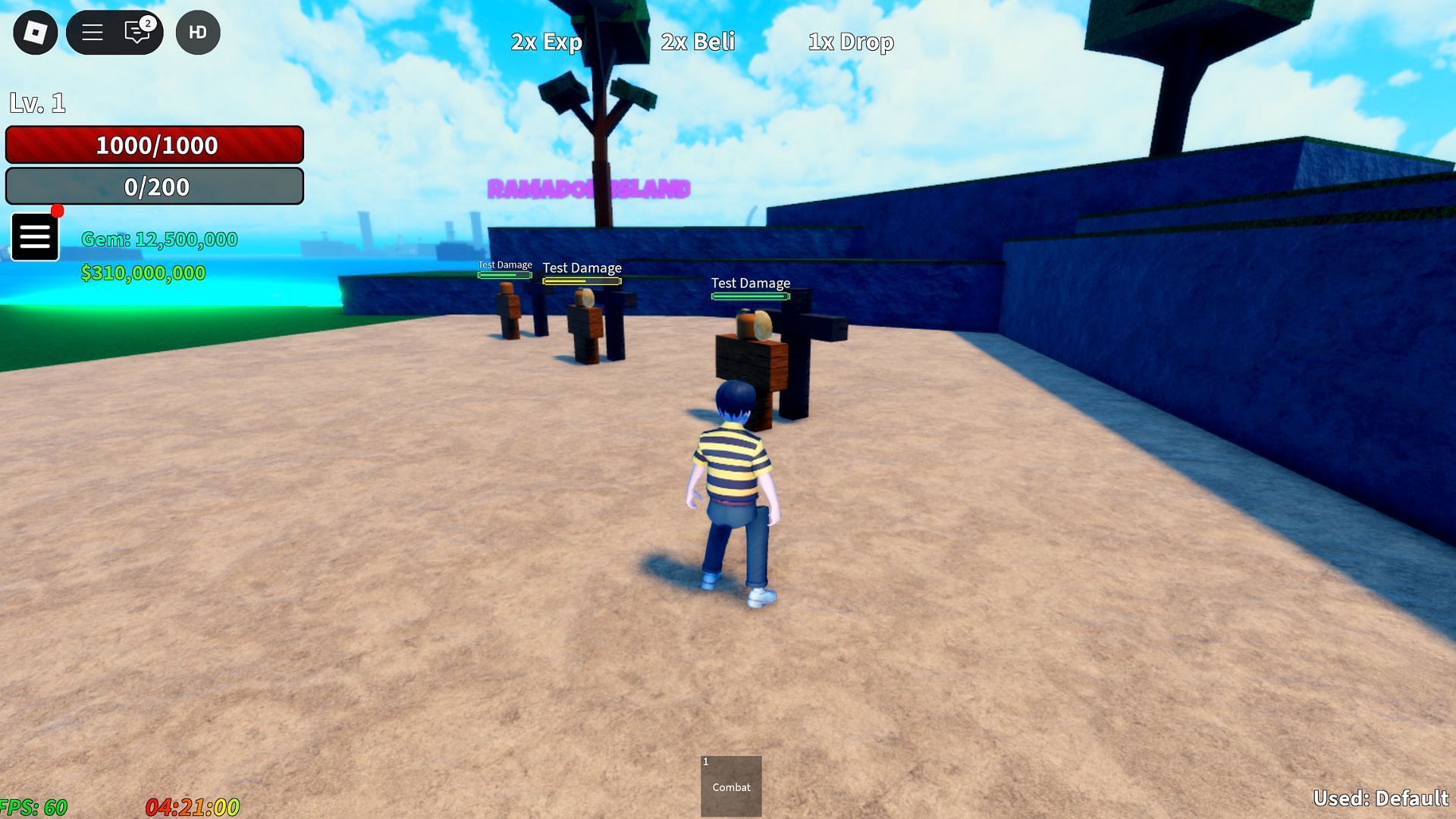 Start training (Image via Roblox)