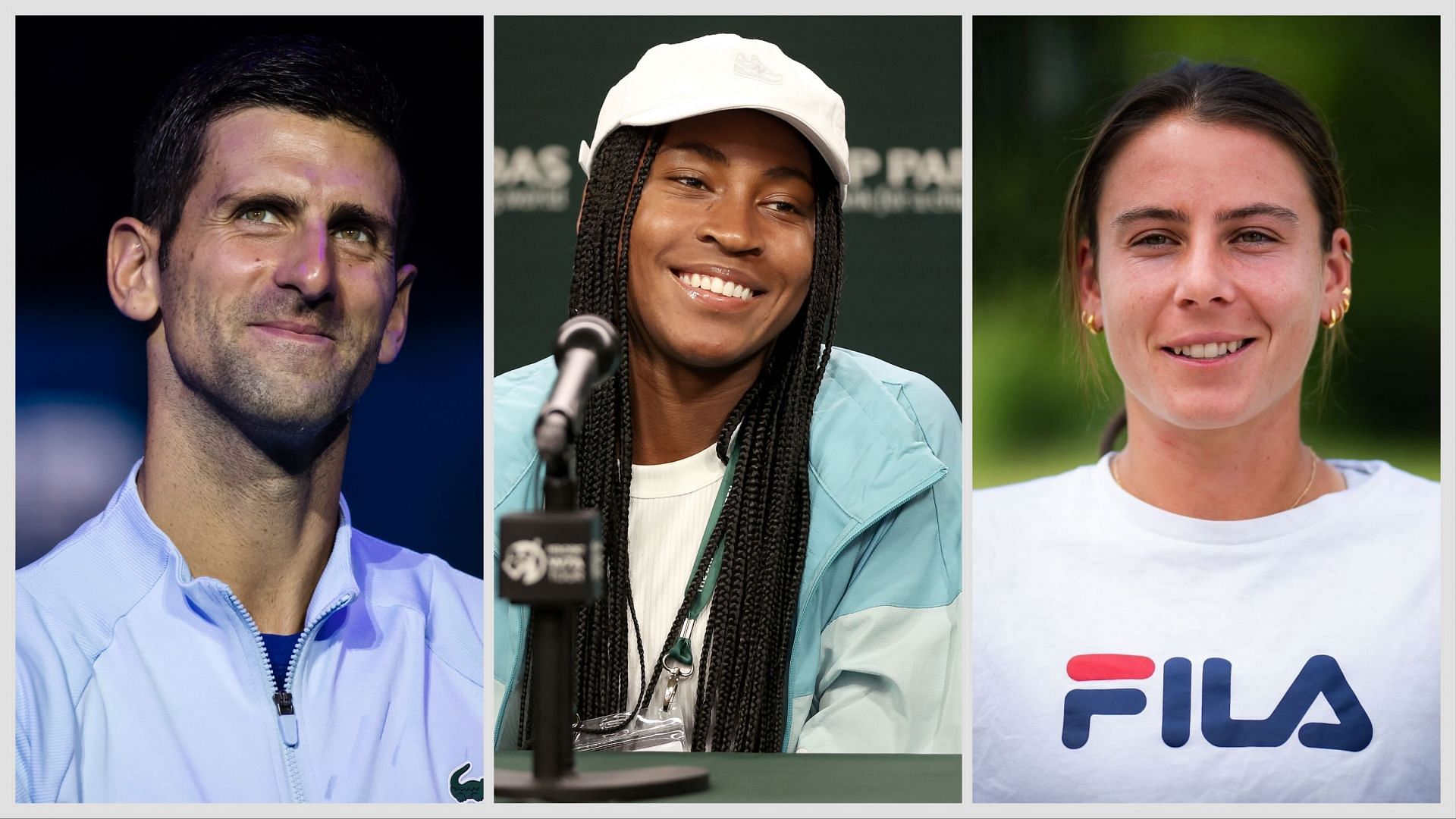 Novak Djokovic; Coco Gauff; Emma Navarro - Source: Getty