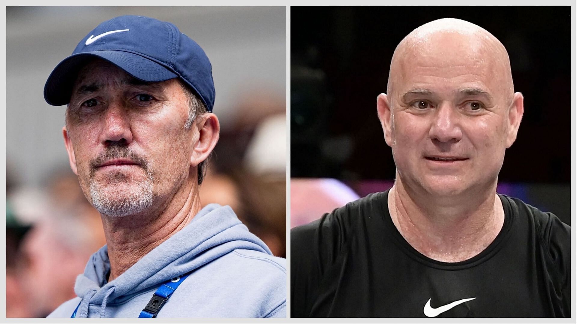 Darren Cahill and Andre Agassi. Source: Getty