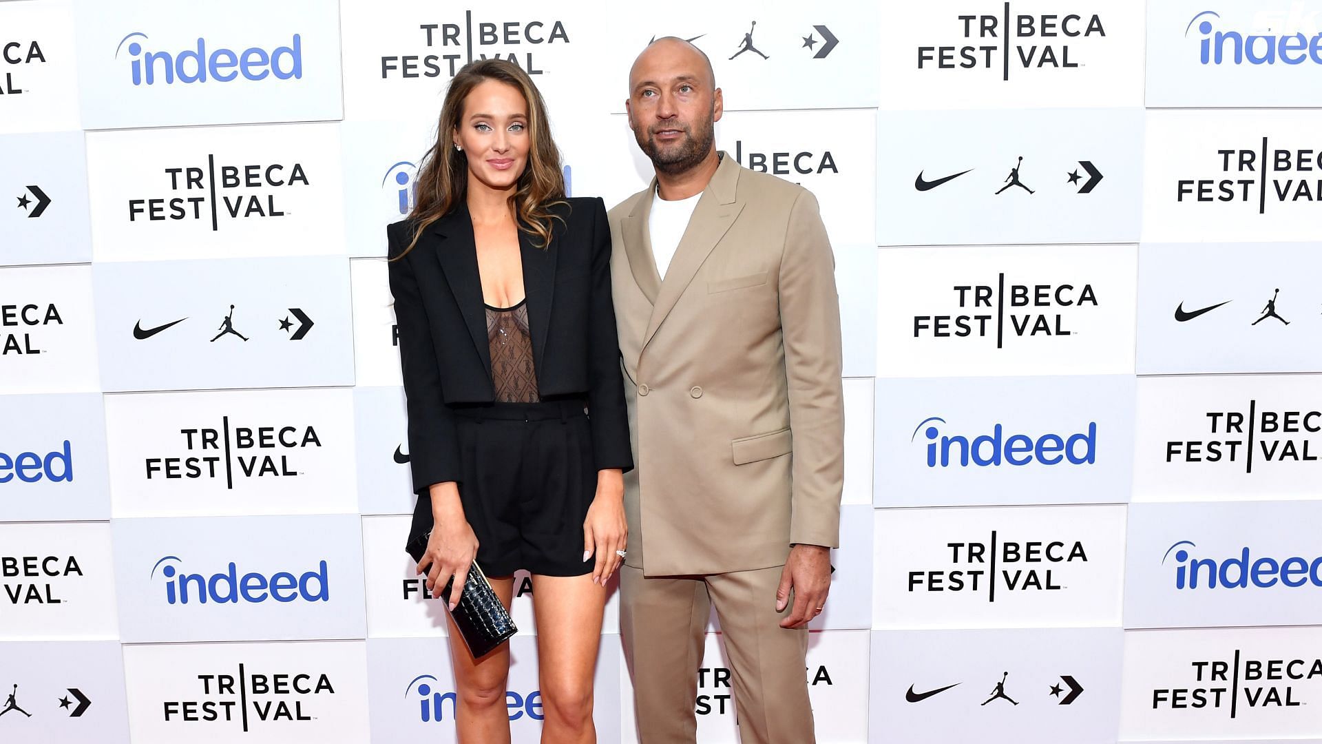 Hannah Jeter and Derek Jeter attend &quot;The Captain&quot; premiere during the 2022 Tribeca Festival at BMCC Tribeca PAC (Source: Getty)