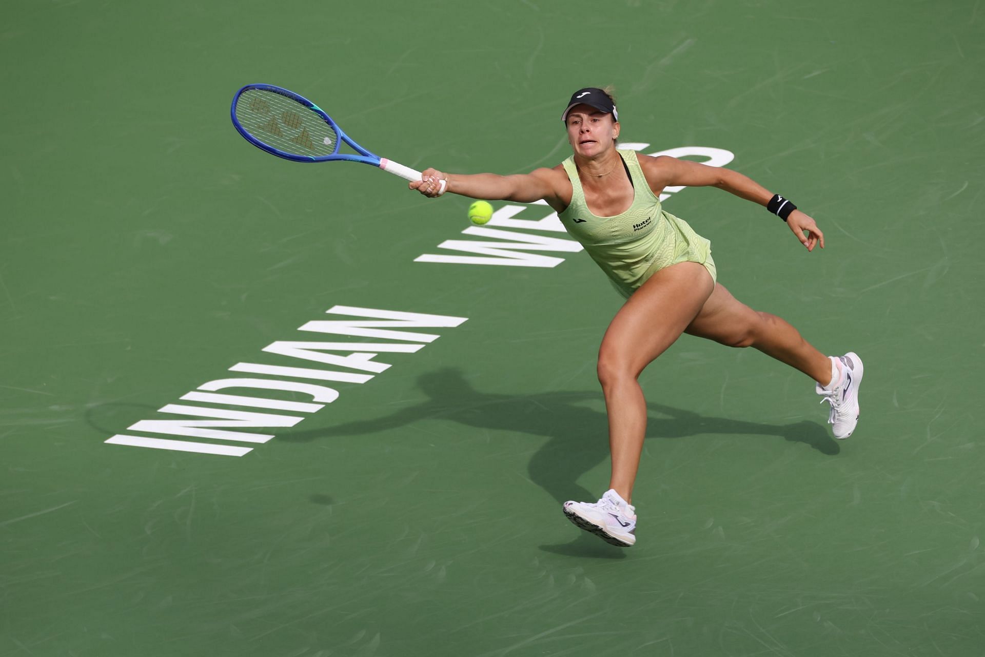 Magda Linette needed three sets to win her Indian Wells 2025 opener | Image Source: Getty