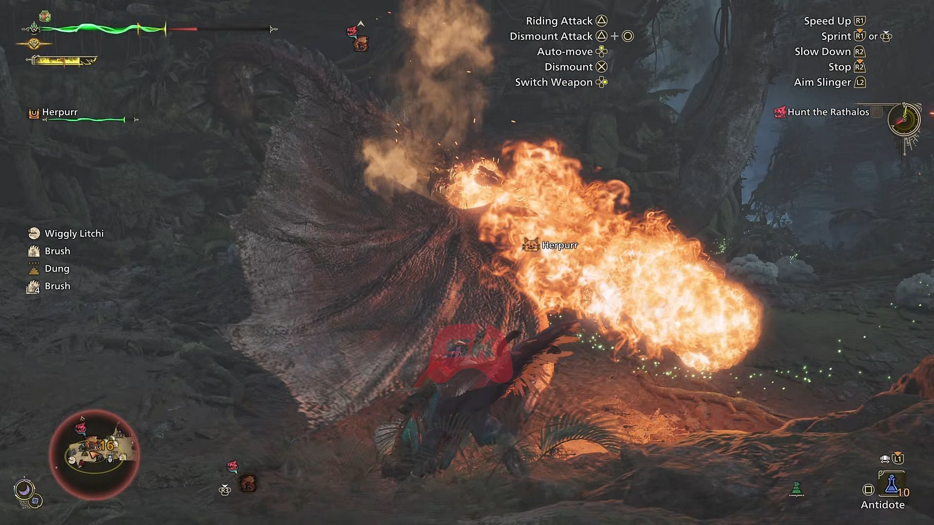 Rathalos will often use fire (Image via Sportskeeda Gaming || Capcom)