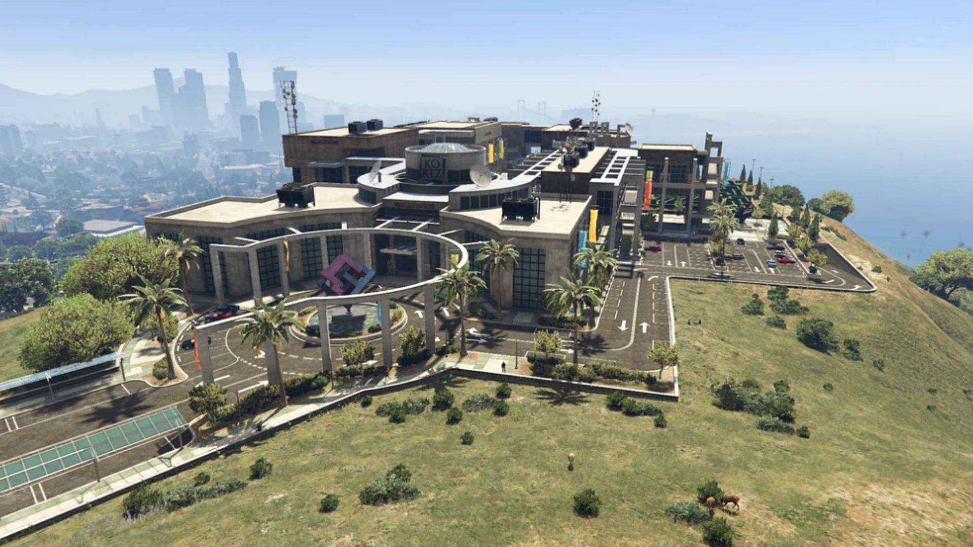 The Kortz Center has much potential to be included in a Grand Theft Auto Online mission (image via Rockstar Games)