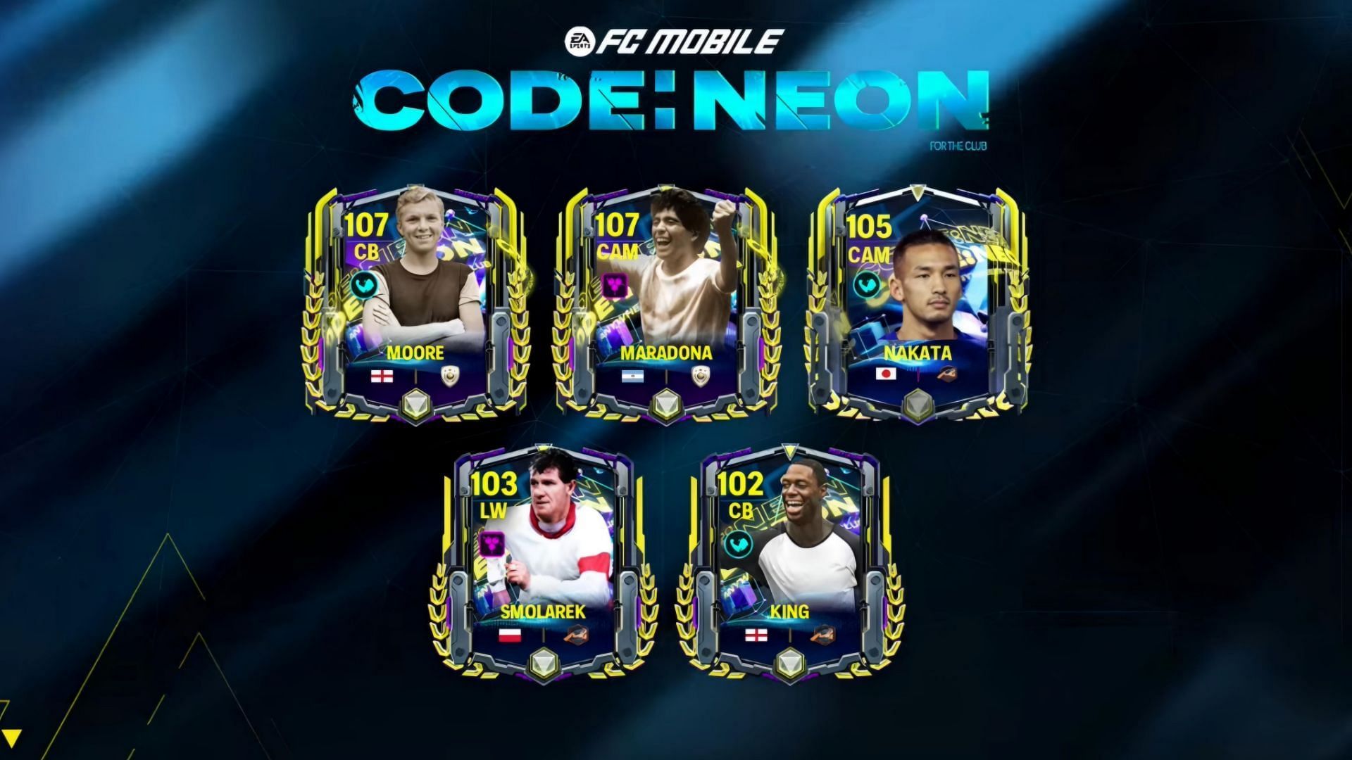 All announced Code Neon Icons (Image via EA Sports)