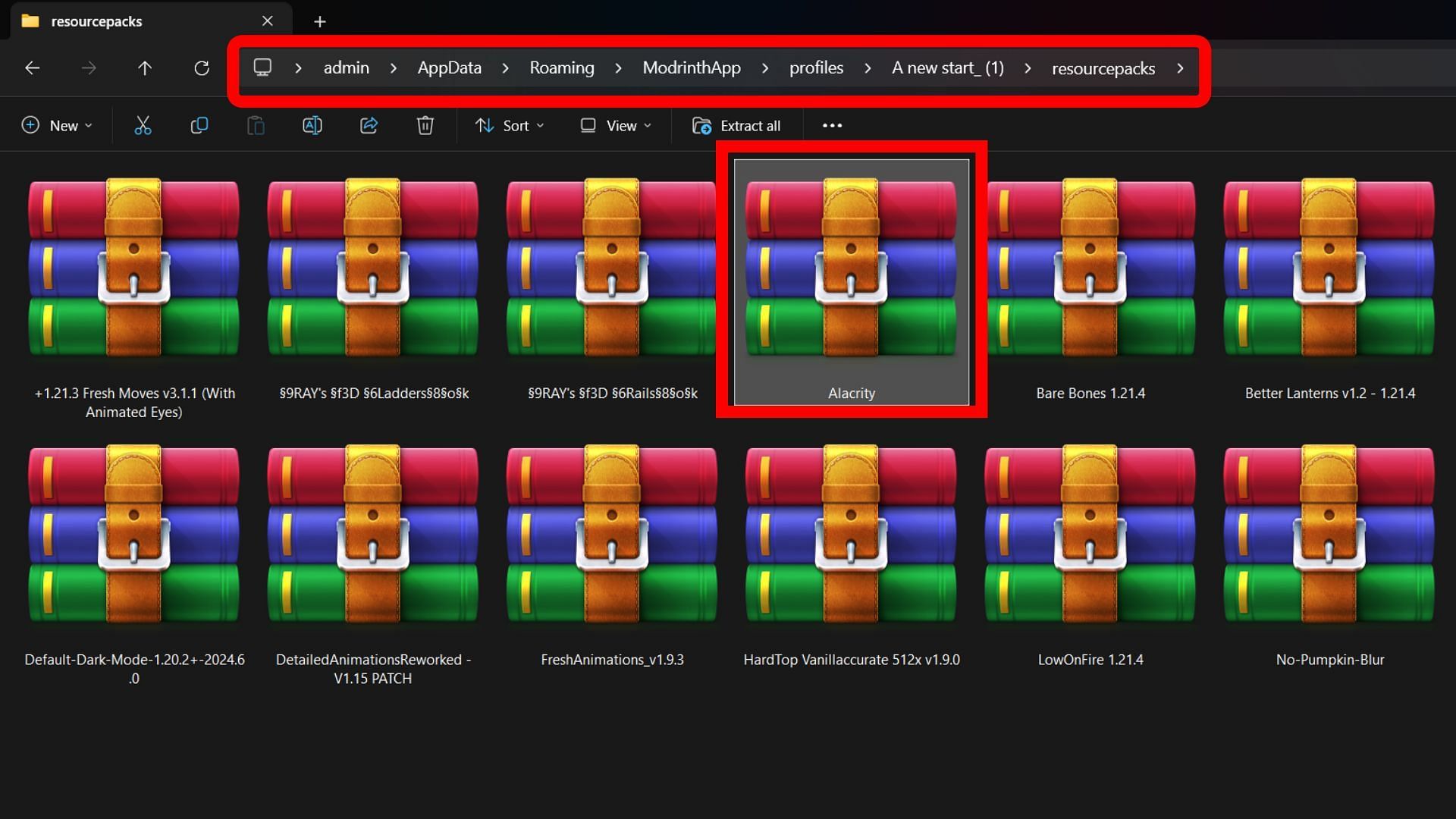 Copy and paste the texture pack into Minecraft&#039;s directory (Image via Sportskeeda Gaming)