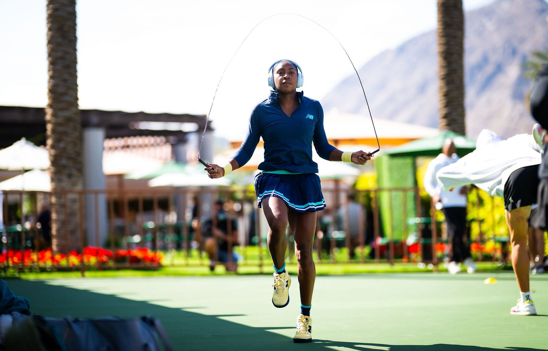 Coco Gauff at the BNP Paribas Open. (Photo: Getty)