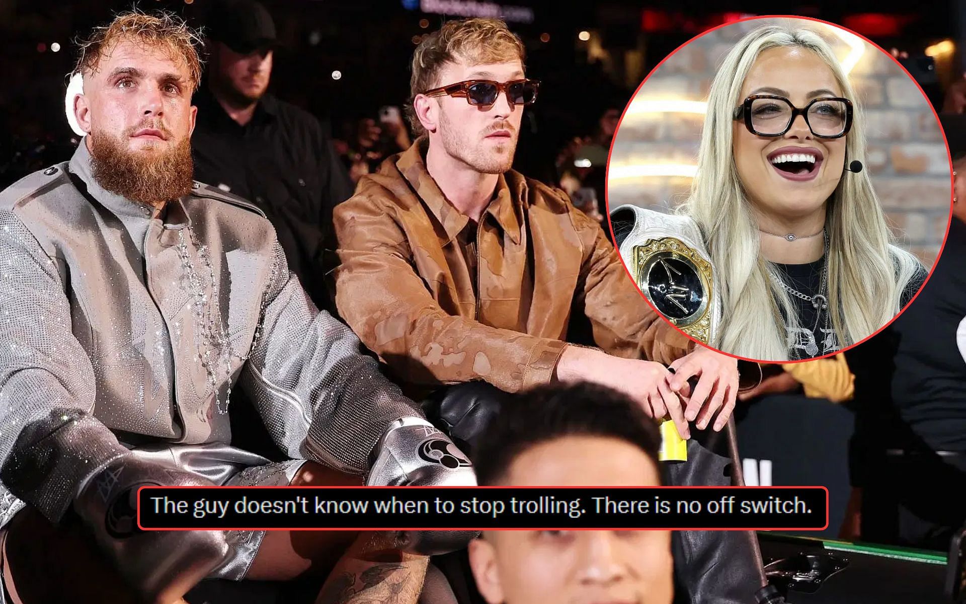 Logan Paul playfully roasts Jake Paul in funny backstage WWE moment with Liv Morgan.