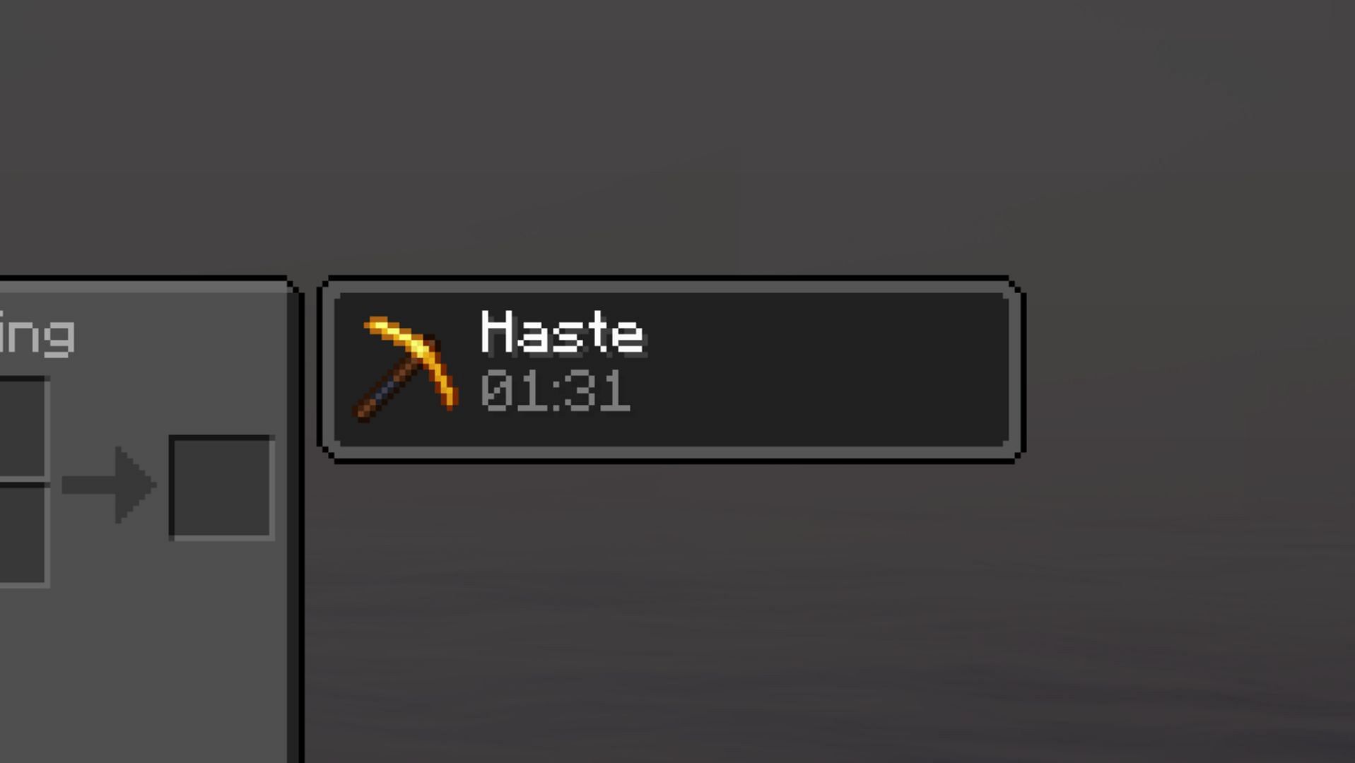 Use the shovel with the Haste 2 status effect from a beacon (Image via Sportskeeda Gaming/Mojang Studios)