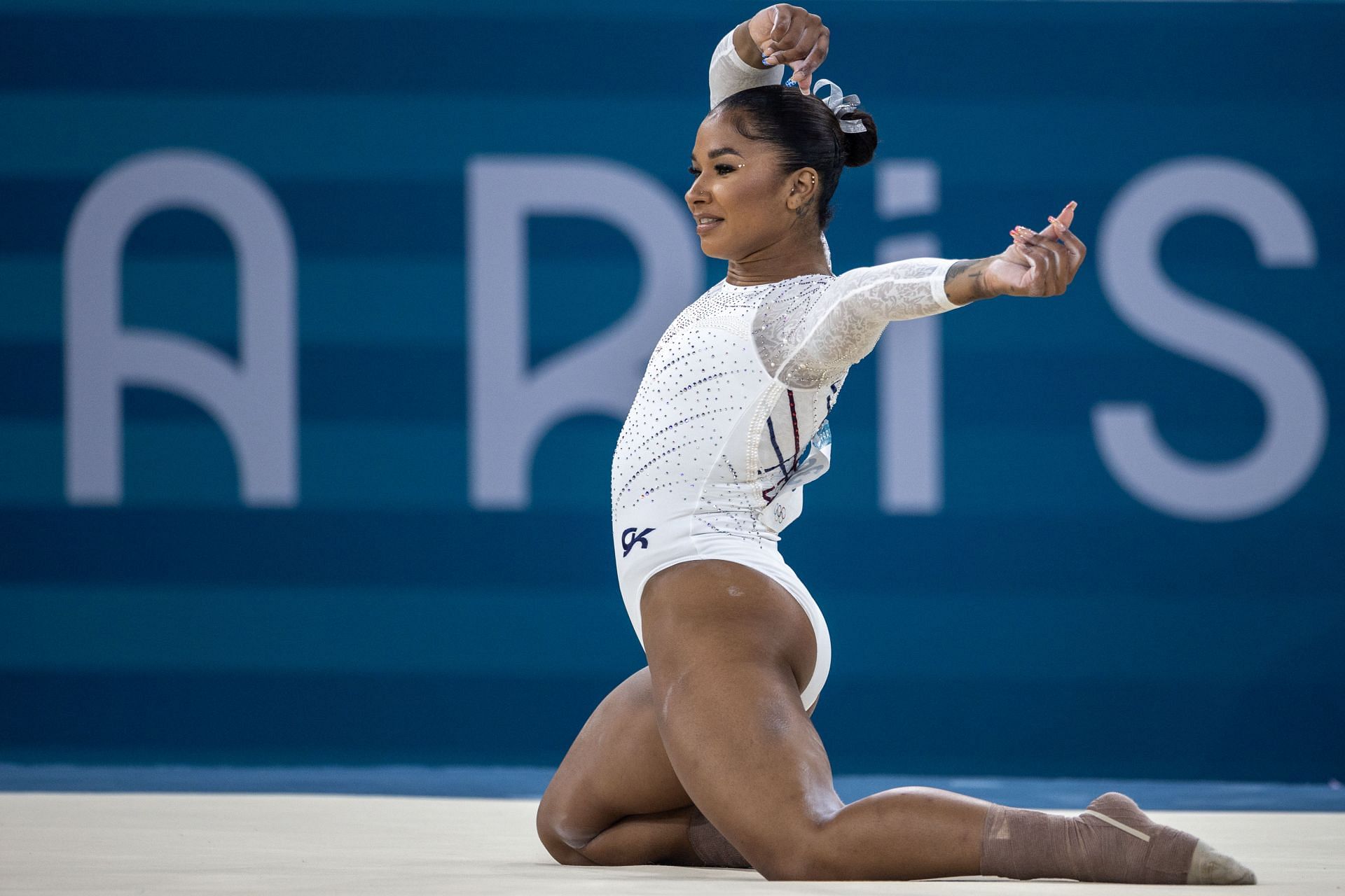 Jordan Chiles in action at the Paris Olympics [Image Source : Getty]