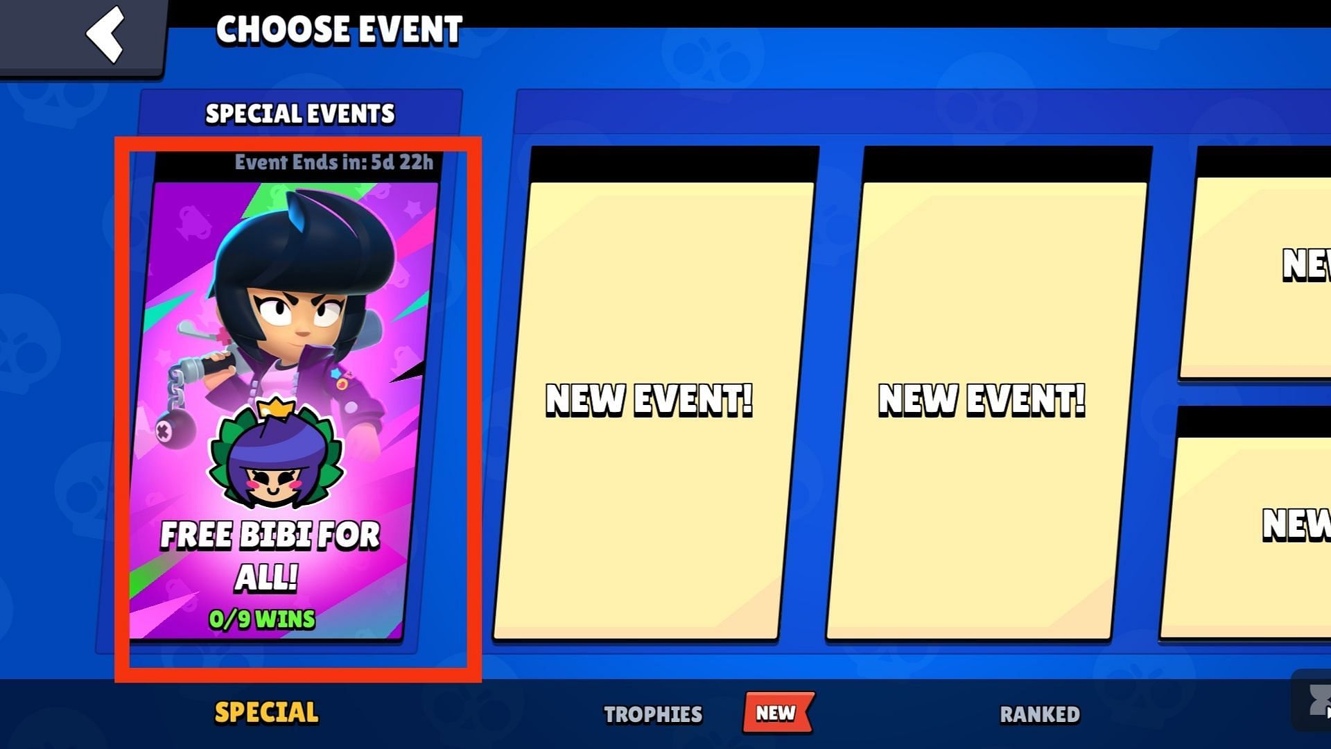 Select this game mode under &quot;Special Events&quot; section (Image via Supercell)