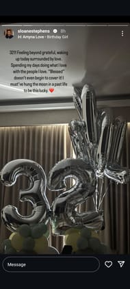 Stephens' message on her 32nd birthday (Source: Instagram/sloanestephens)