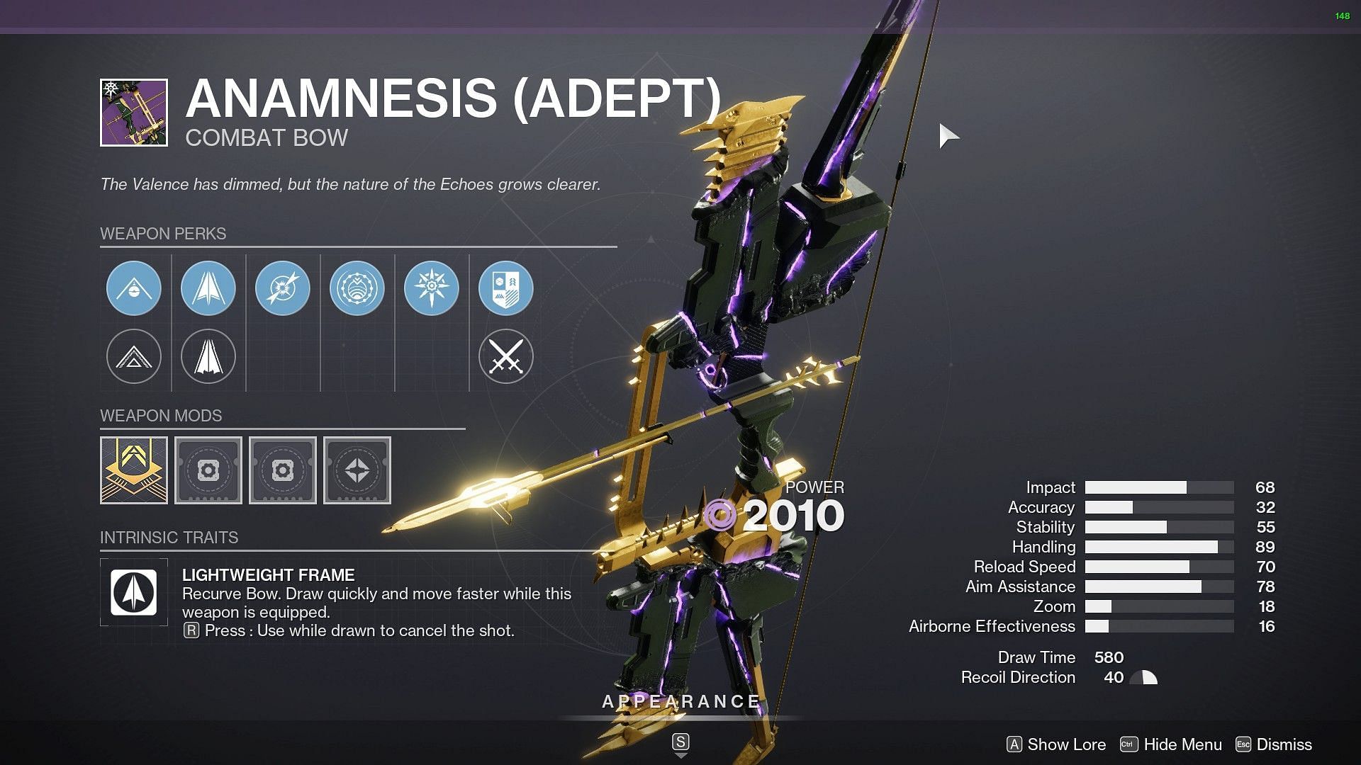 Anamnesis in Destiny 2 (Image via Bungie)