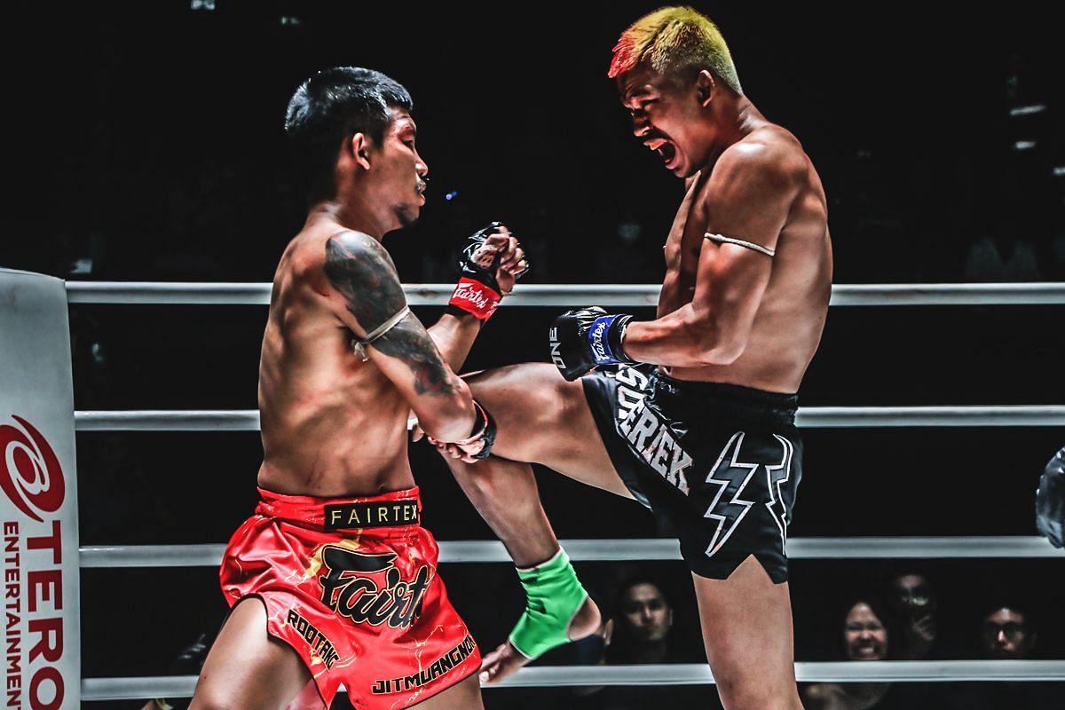 Rodtang and Superlek during their September 2023 megafight. [Photo via: ONE Championship]