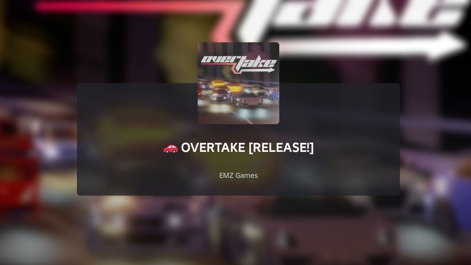 Overtake loading screen