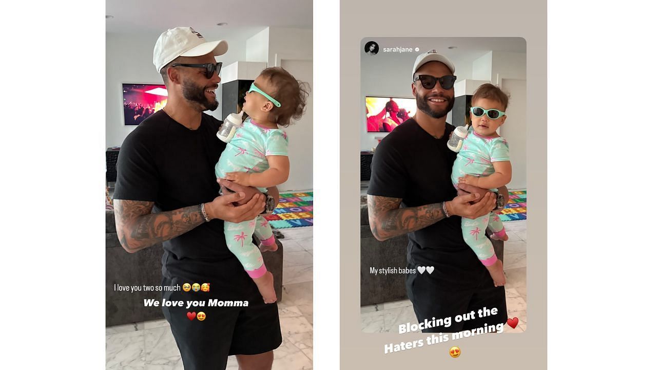 Dak Prescott IG story with his daughter MJ Rose