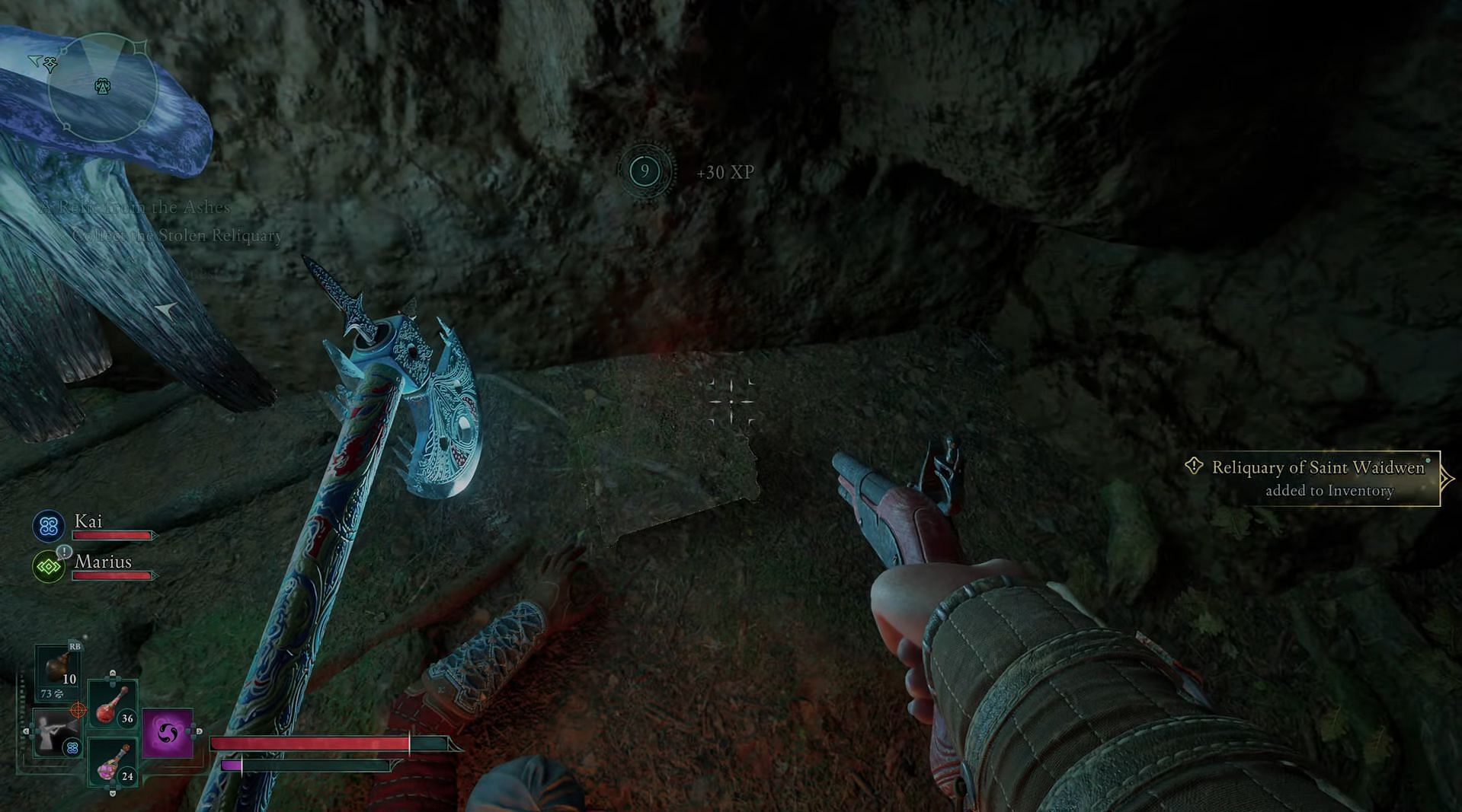 You have to recover the reliquary (Image via Xbox Game Studios || YouTube/@Either Hiver)