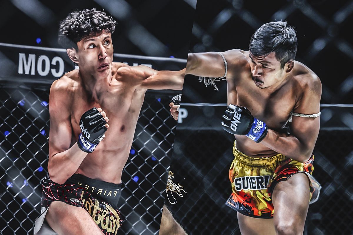 Nabil Anane (left) Superlek (right) [Photos via: ONE Championship]