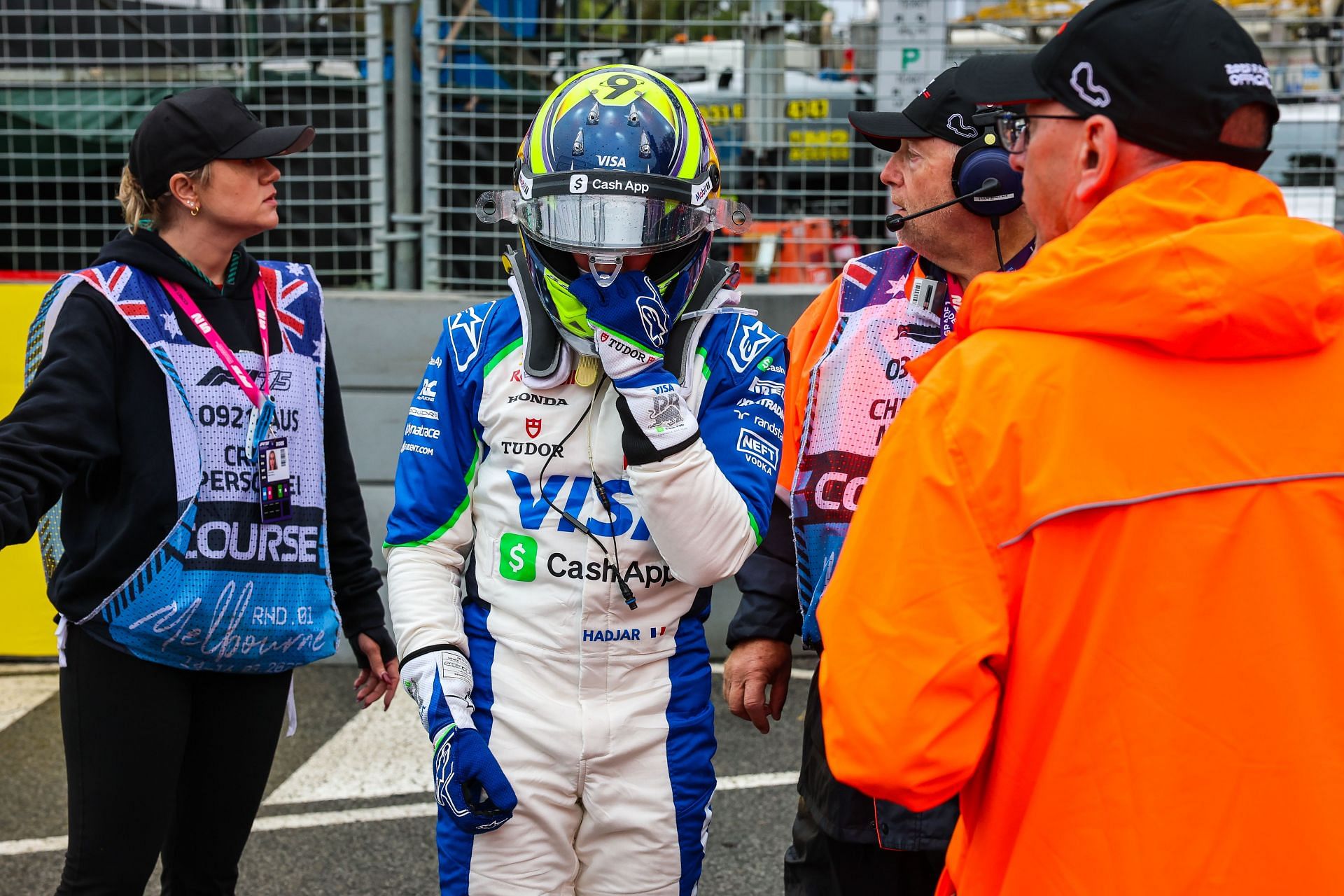 Isack Hadjar after his crash at the Australian GP in Melbourne (Image Source: Getty)