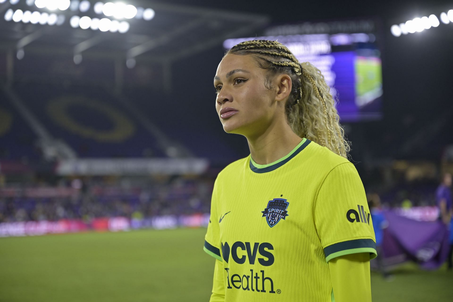 Trinity Rodman at the Orlando Pride v Washington Spirit - 2025 NWSL Challenge Cup - Source: Getty