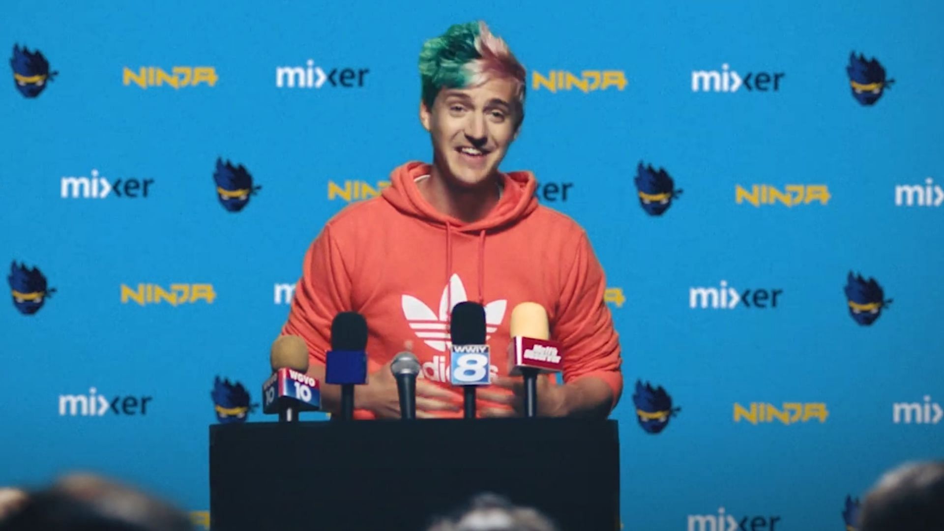 A snapshot from Ninja&#039;s promotional video for his transition to Mixer back in 2019 (Image via Ninja/YouTube)