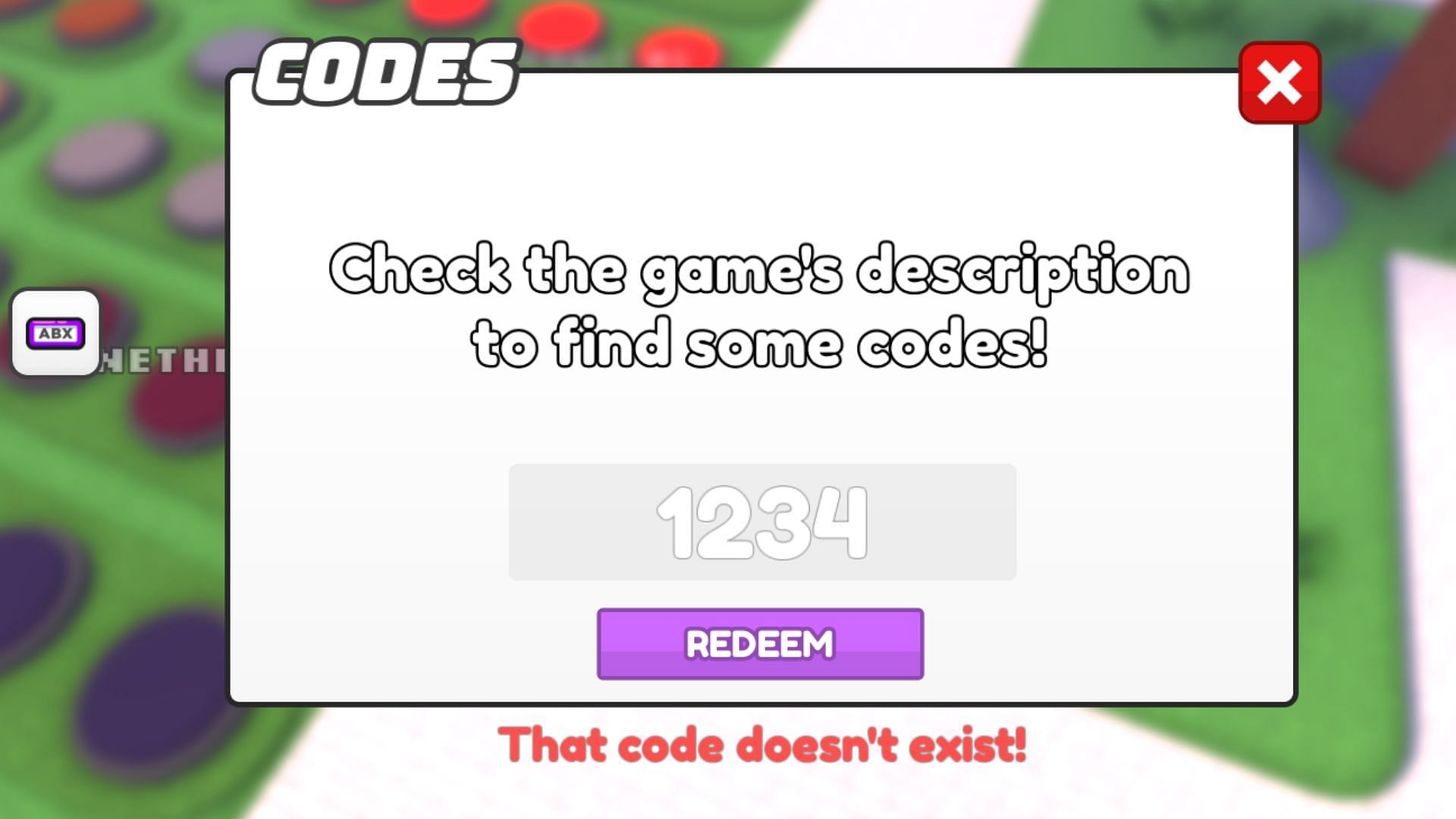 Block Craft Tycoon invalid code issue (Image via Roblox)