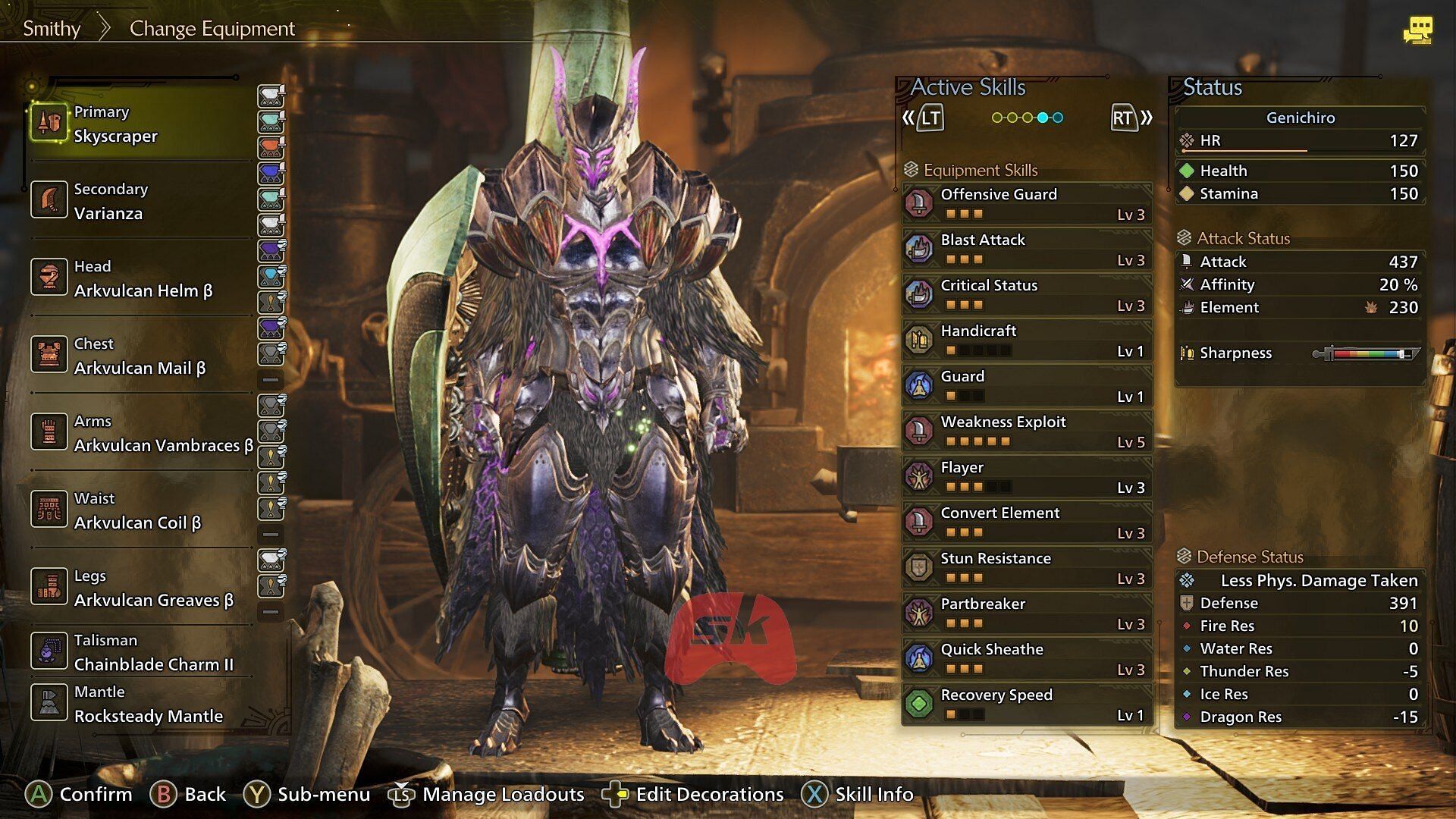 Skyscraper build for Lance in Monster Hunter Wilds (Image via Sportskeeda Gaming || Capcom)