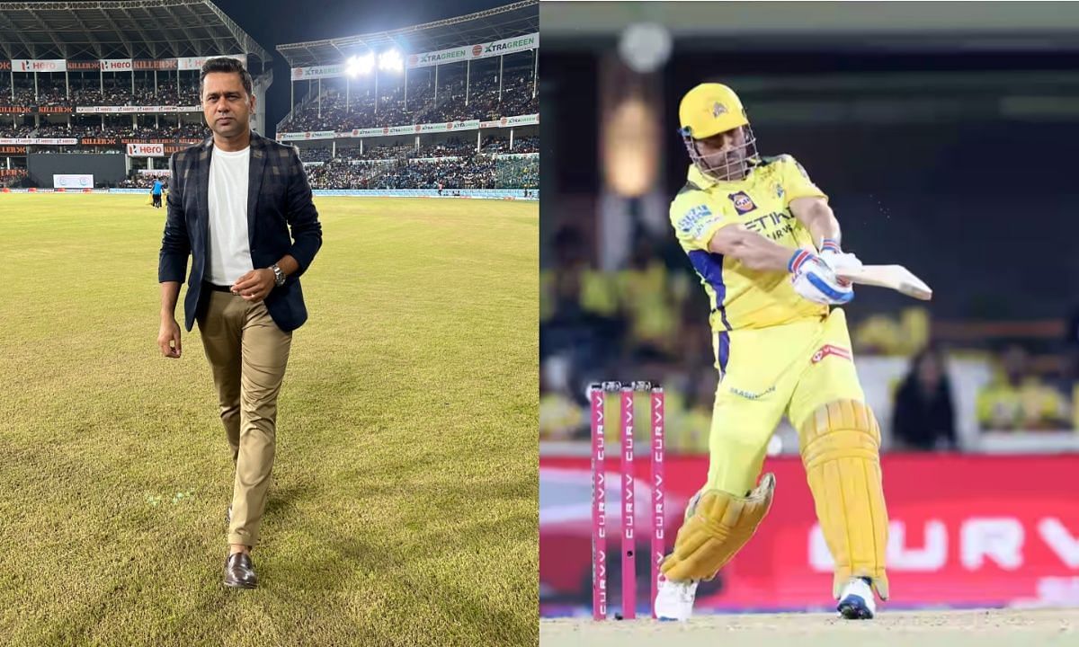 कमेंटेटर आकाश चोपड़ा और एमएस धोनी (Image Credits: Iplt20)