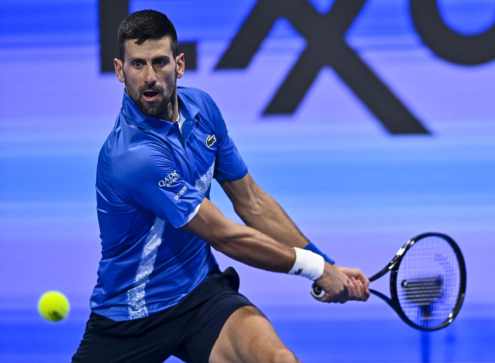 Novak Djokovic at ATP Qatar ExxonMobil Open Round Of 32 - Image Source: Getty