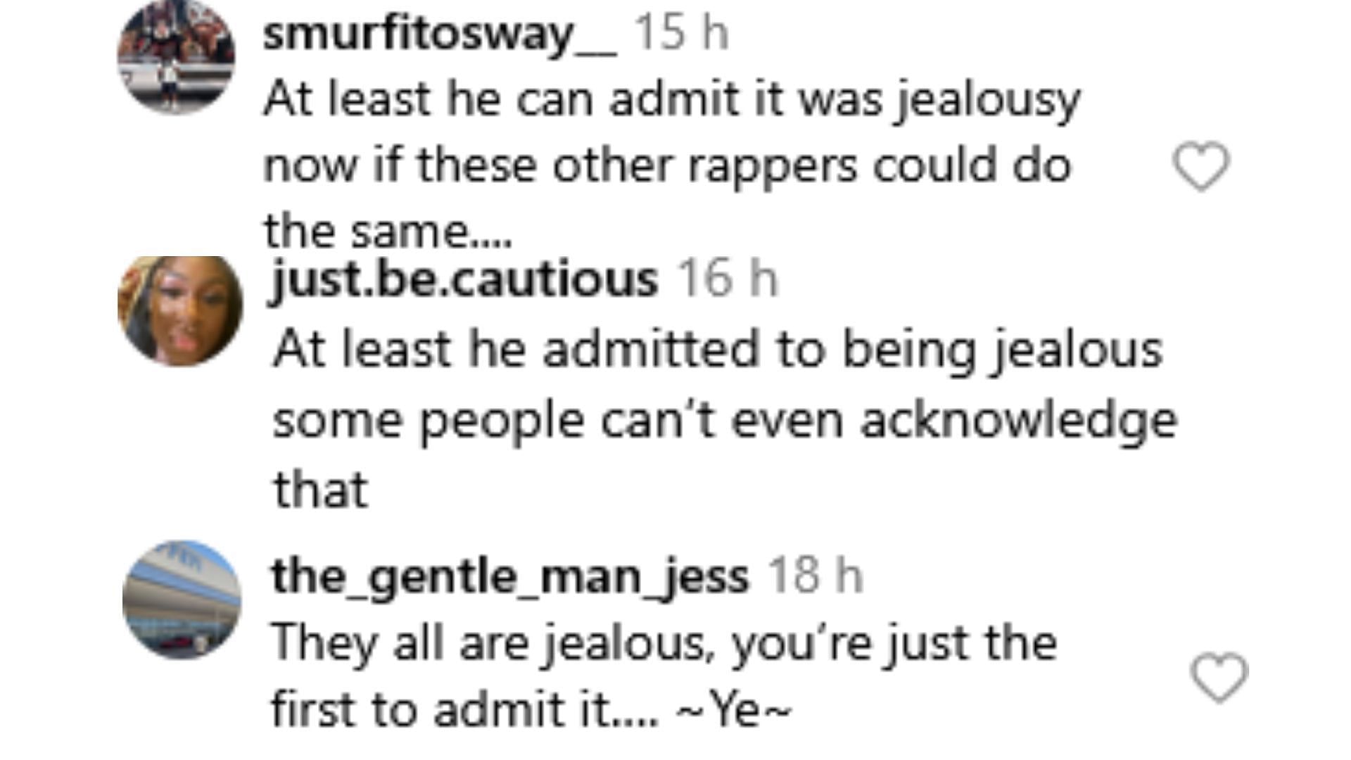 Netizens reacted to Ye&rsquo;s status  (Image via Instagram / @smurfitosway__ / @just.be.cautious / @the_gentle_man_jess)